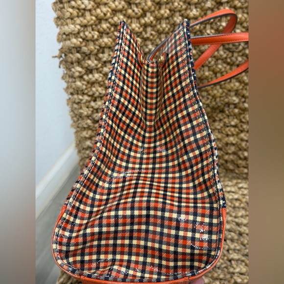 Tory Burch Ella Plaid Tote in the "Ember Glenn Plaid" - Picture 5 of 11